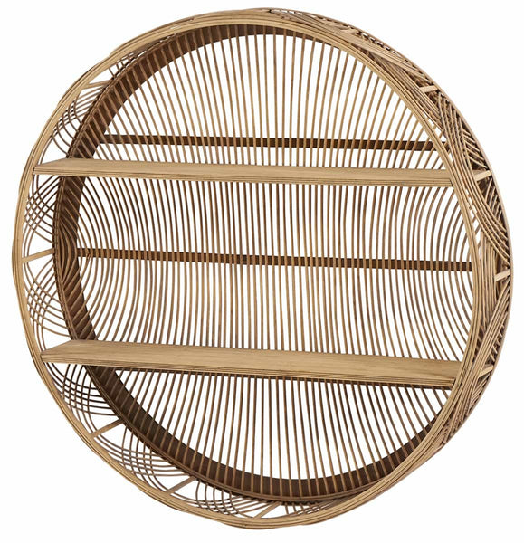 Etagère Rovigo en bambou et en bois recyclé naturel