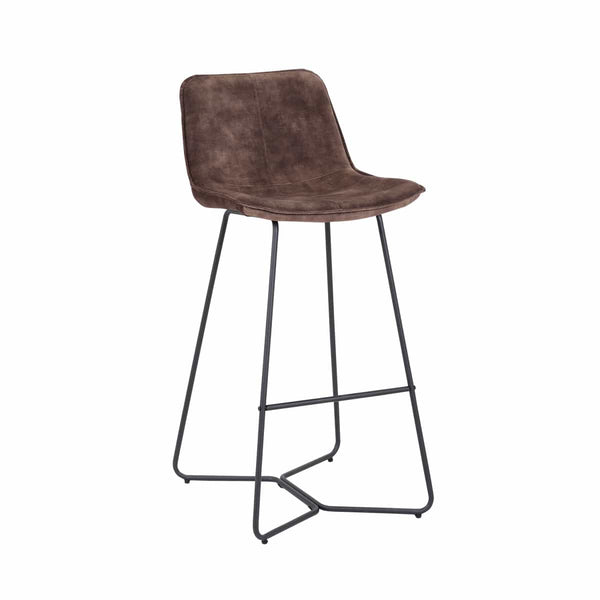 Lot de 2 Tabourets de bar Corace en velours