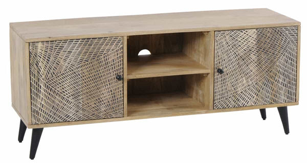 Meuble tv Tacina en manguier naturel