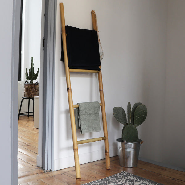 Échelle porte serviette BAMBOU naturel