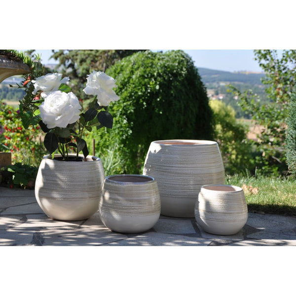 Poterie et soucoupe, Senne, beige