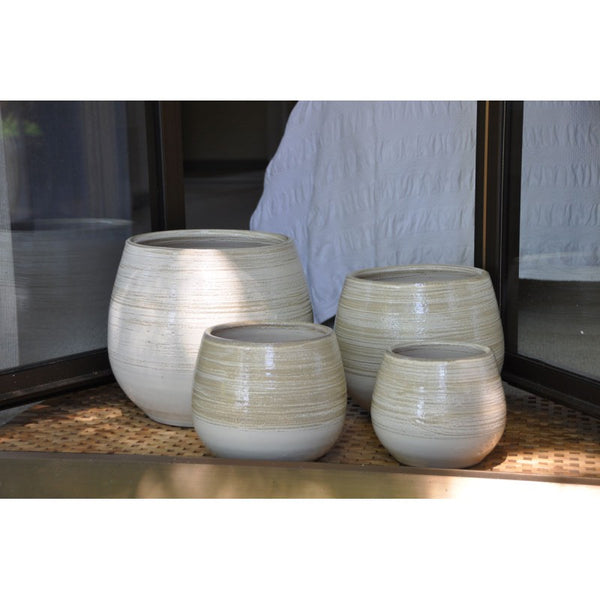 Poterie et soucoupe, Senne, beige