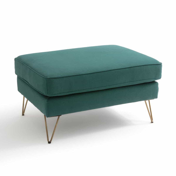Pouf Elbe en coton et lin
