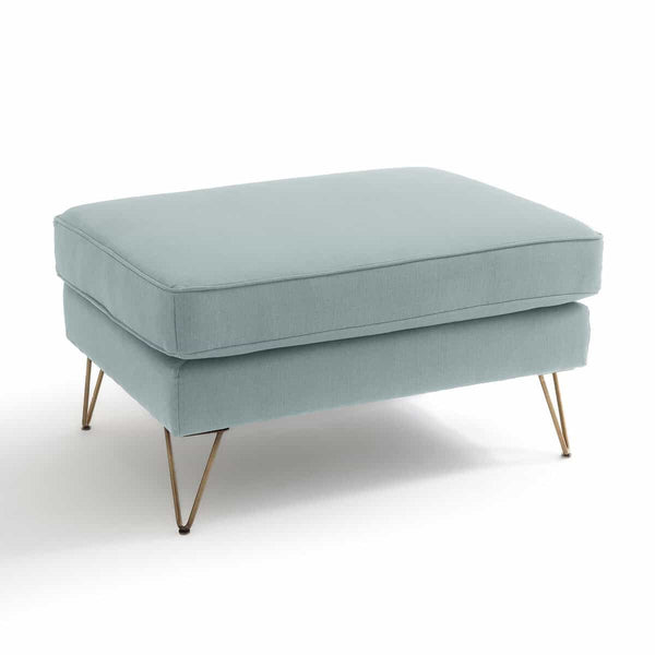Pouf Elbe en coton et lin