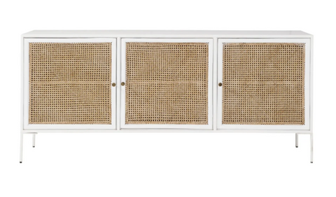Buffet 3 portes Abuna, acacia blanc et bambou