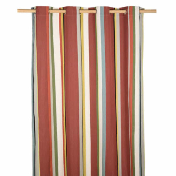 Rideau Candela en coton bio et polyester recyclé terracotta