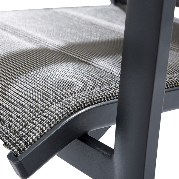 Salon de jardin extensible en aluminium et verre 4/8 places ARRIOUS, gris