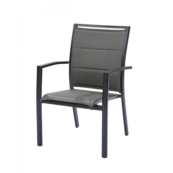 Salon de jardin extensible en aluminium 6/10 places ARRIOUS, noir
