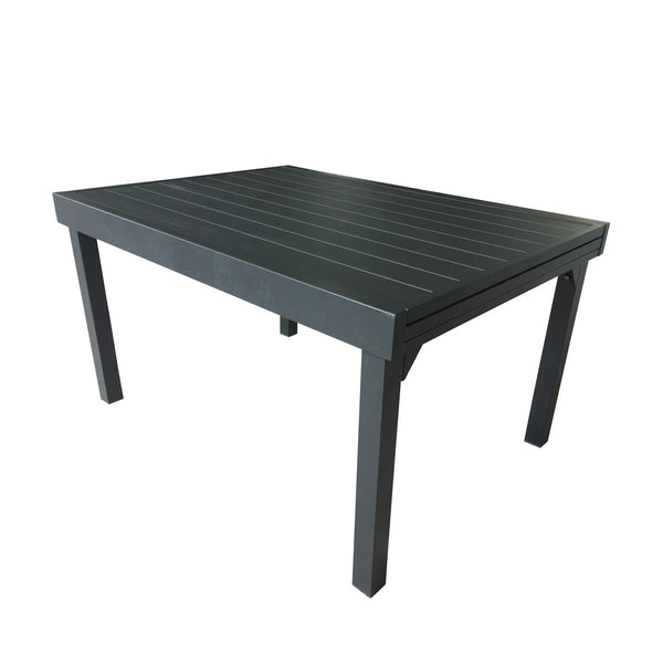 Salon de jardin extensible en aluminium 6/10 places ARRIOUS, noir