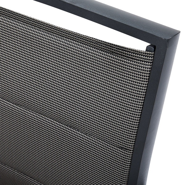 Salon de jardin extensible en aluminium 6/10 places ARRIOUS, noir