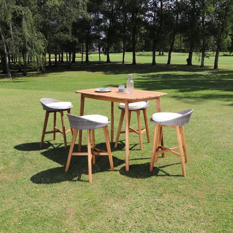 Salon de jardin haut en bois d'acacia 4 places