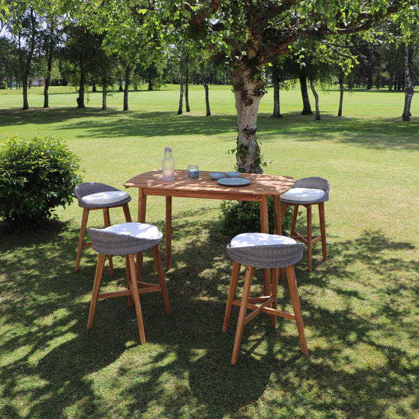 Salon de jardin haut en bois d'acacia 4 places