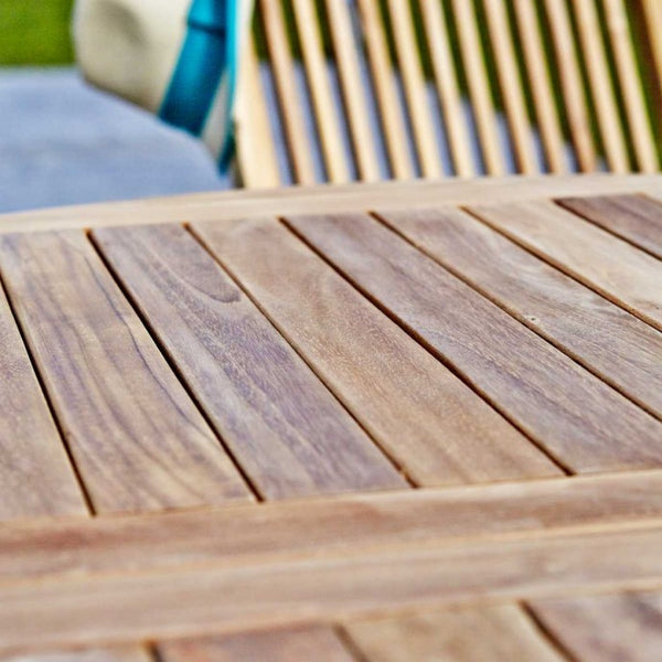Salon de jardin extensible ovale en teck 8/10 places SAVIGNY, marron