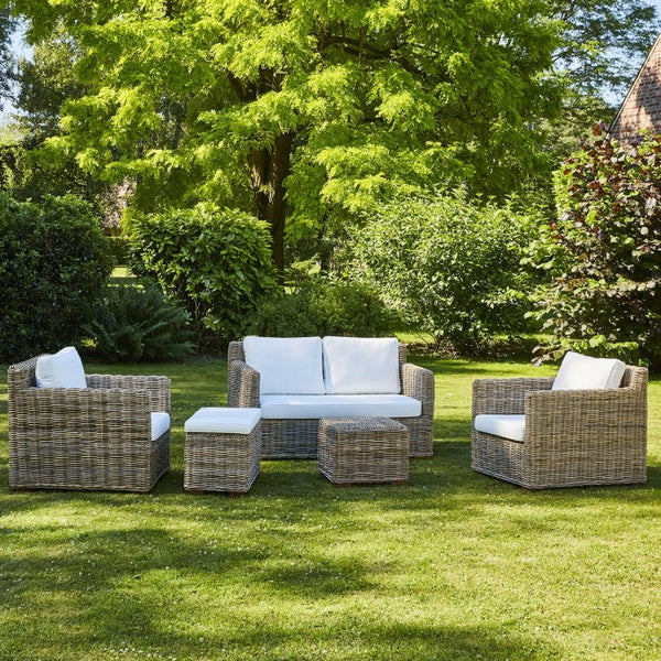 Salon de jardin en kubu naturel TRACENS,blanc