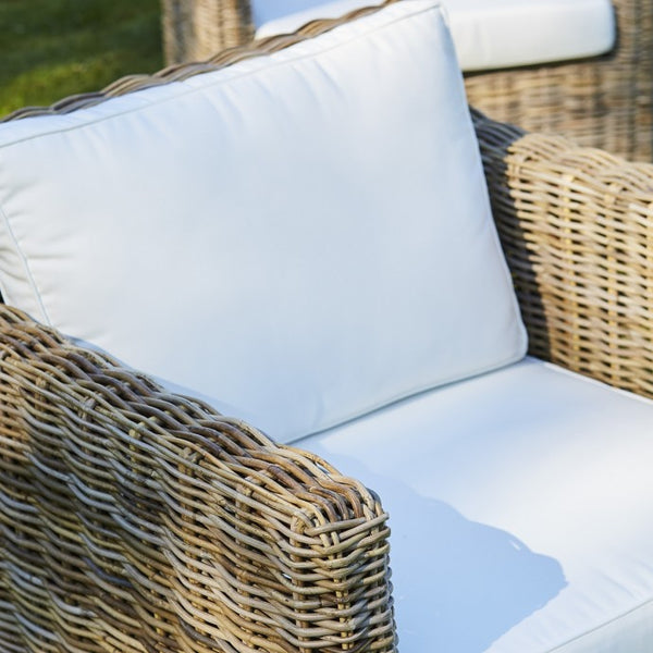 Salon de jardin en kubu naturel TRACENS,blanc