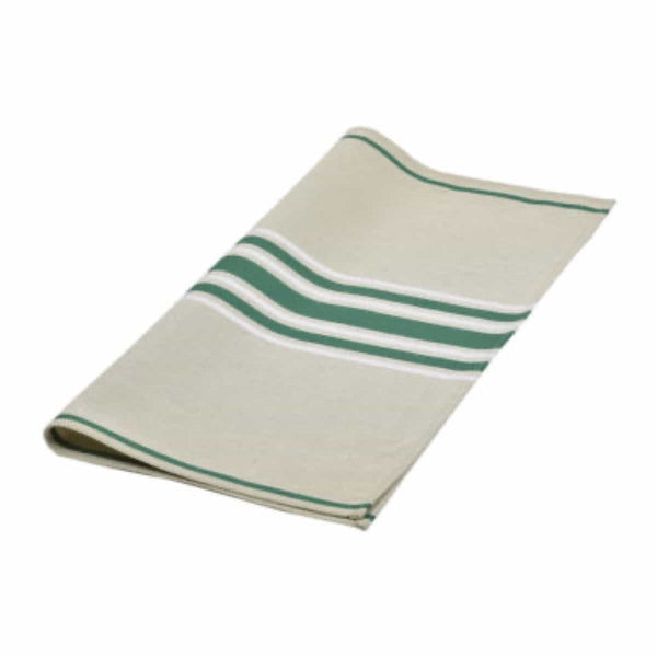 Serviette de table Chuviscar en coton épinard / blanc
