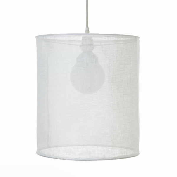 Suspension Ource en gaze de lin blanc