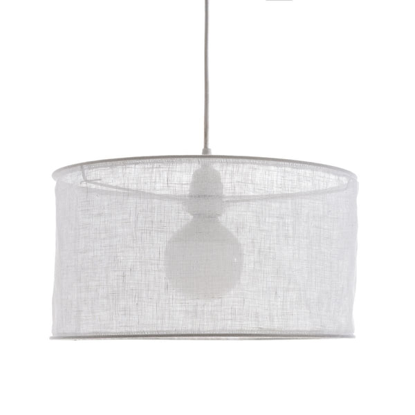 Suspension gaze de lin ø35 x h20 cm, OURCE, blanc