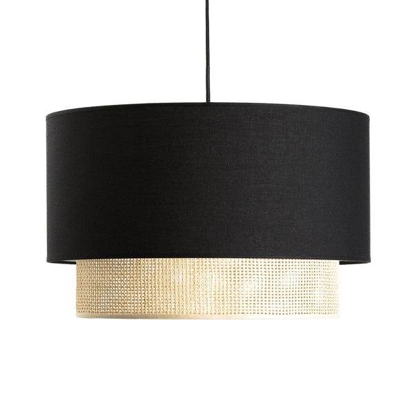 Abat-jour suspension cannage OZANNE, noir
