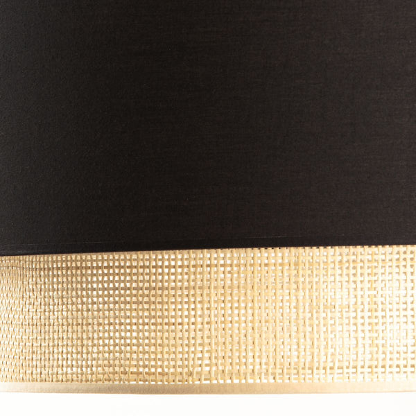 Abat-jour suspension cannage OZANNE, noir