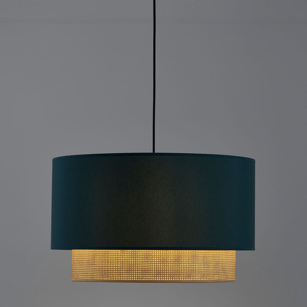 Abat-jour suspension cannage OZANNE, vert