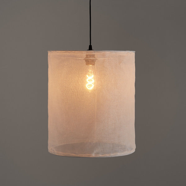 Suspension Raddon en voile de lin crème crème