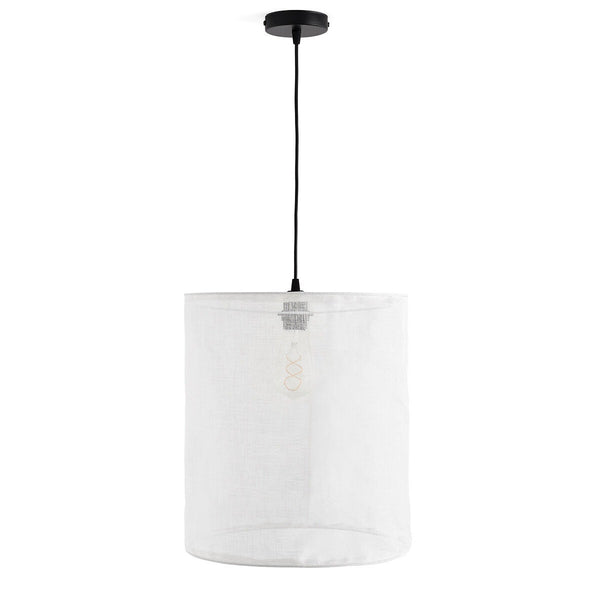 Suspension Raddon en voile de lin crème crème