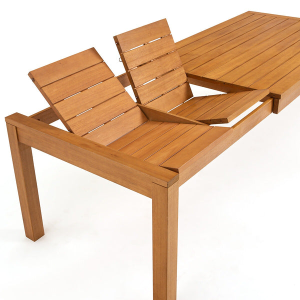 Table de jardin Gesse en eucalyptus naturel