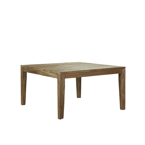 Table extensible en bois de teck recyclé carrée 12 personnes AULE naturel