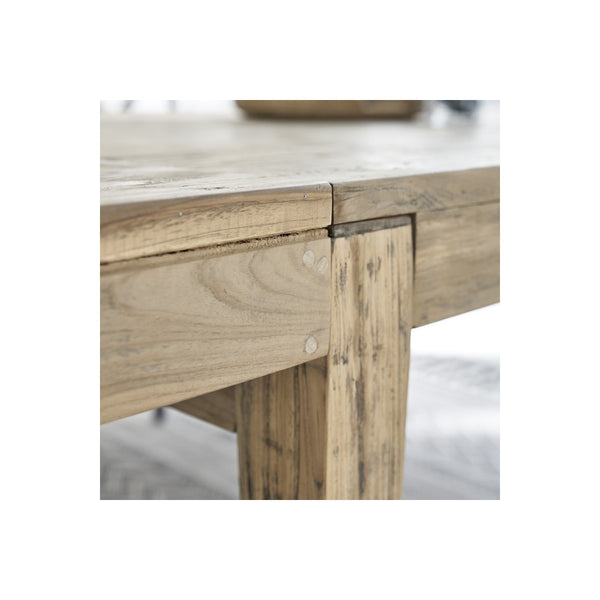 Table extensible en bois de teck recyclé carrée 12 personnes AULE naturel