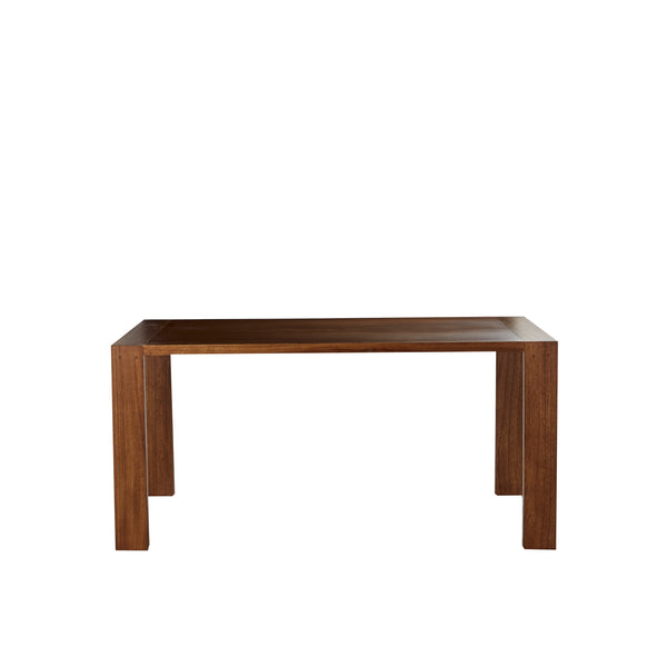 Table en bois marron finition noyer 160 AUSSEILLA, marron