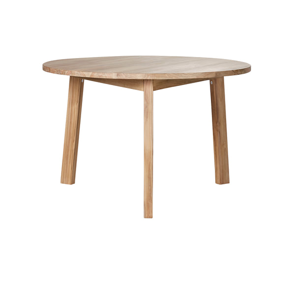 Table ronde en bois de teck 4 personnes BADÈTE, naturel