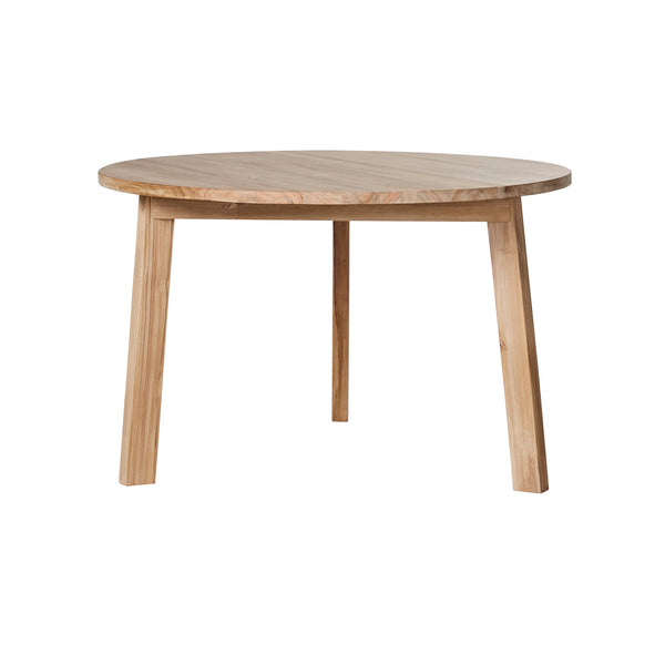 Table ronde en bois de teck 4 personnes BADÈTE, naturel