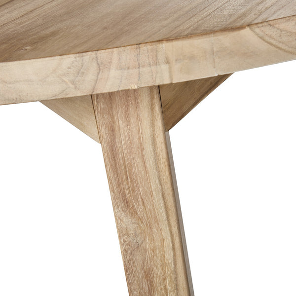 Table ronde en bois de teck 4 personnes BADÈTE, naturel