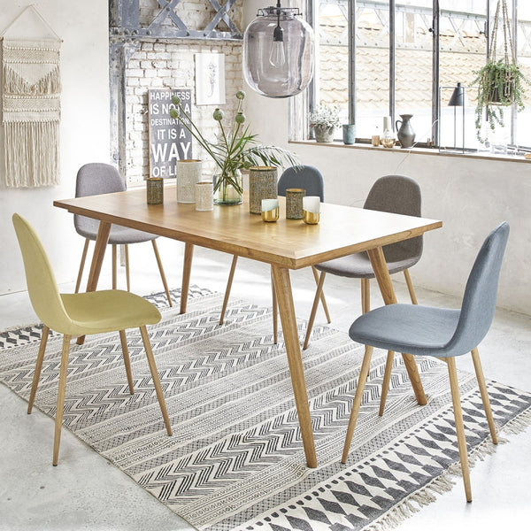 Table en bois mindy 8 personnes ISABY, naturel