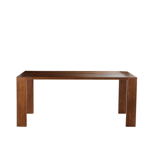 Table en bois marron finition noyer 8 personnes AUSSEILLA, marron