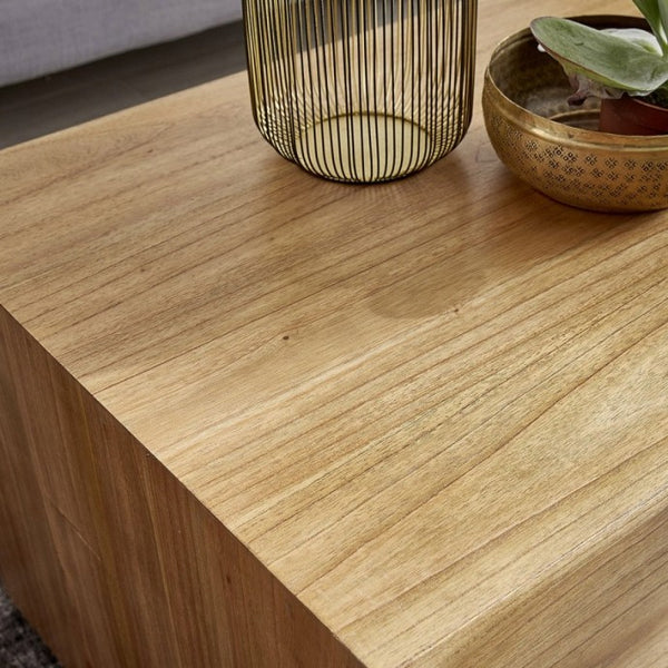 Table basse en bois de mindy 120 ARMANTIÈRES, naturel