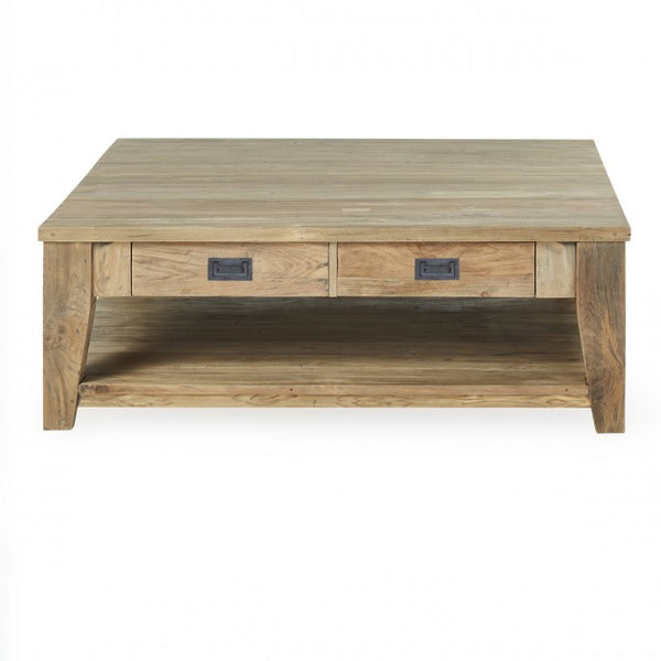 Table basse en bois de teck recyclé 120 AULE,naturel