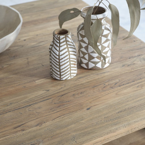 Table basse en bois de teck recyclé 120 AULE,naturel