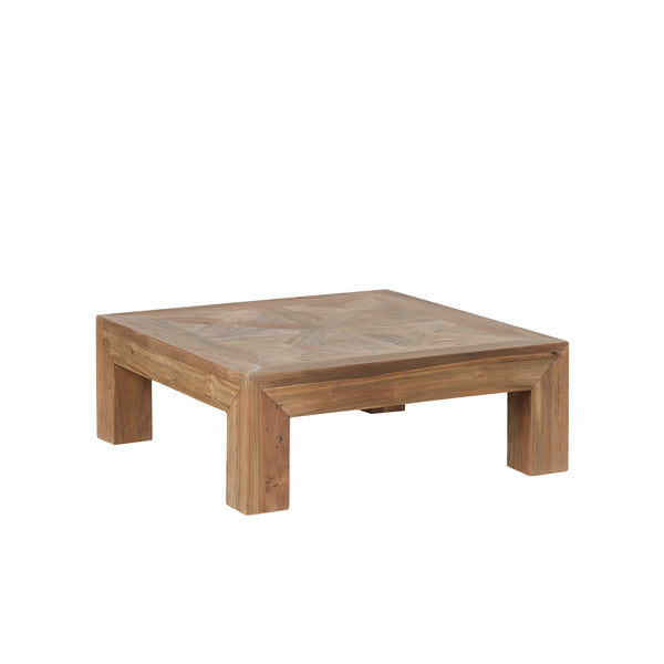 Table basse en bois de teck recyclé 80 naturelle
