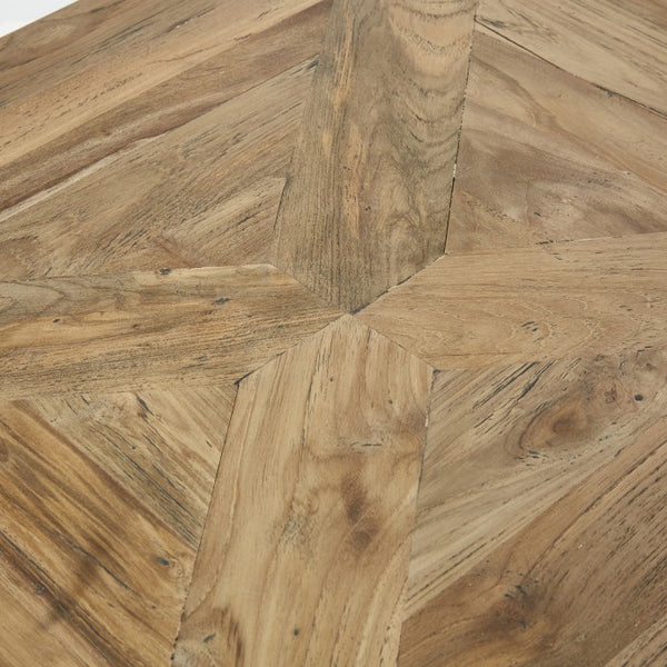 Table basse en bois de teck recyclé 80 naturelle