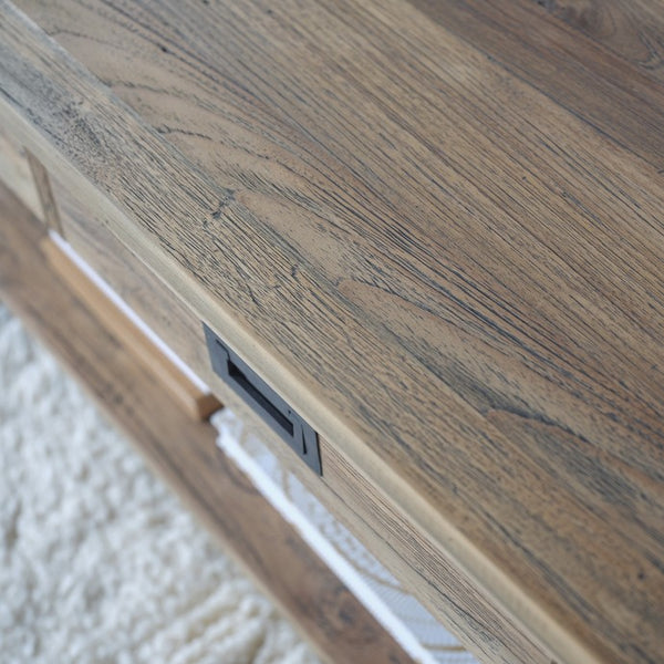Table basse en bois de teck recyclé 120 AULE naturel
