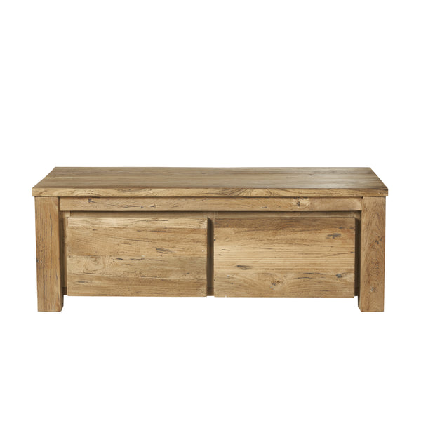Table basse en bois de teck recyclé 120 AULE naturel