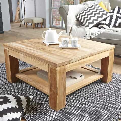 Table basse en bois de teck 80 BADÈTE, naturel