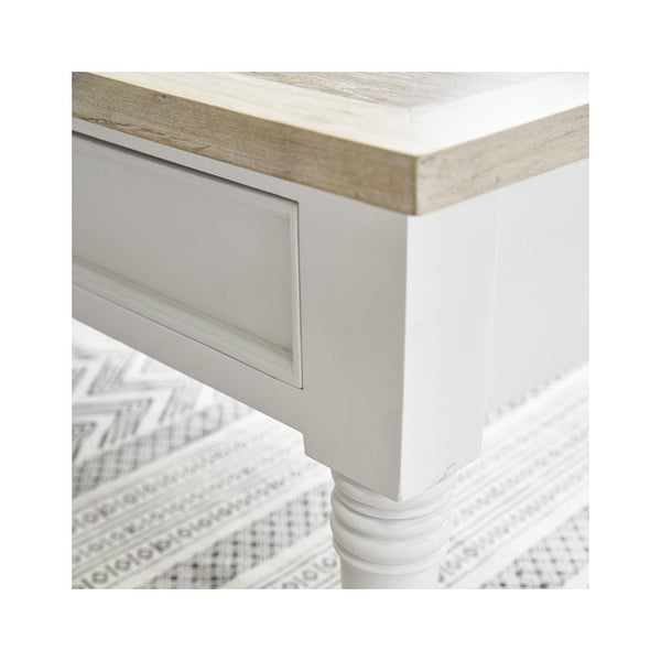 Table basse en bois d'acajou blanc 130 BONNAL, blanc