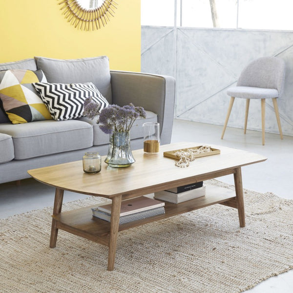 Table basse en bois de mindy 130 CADEROLLES, naturel