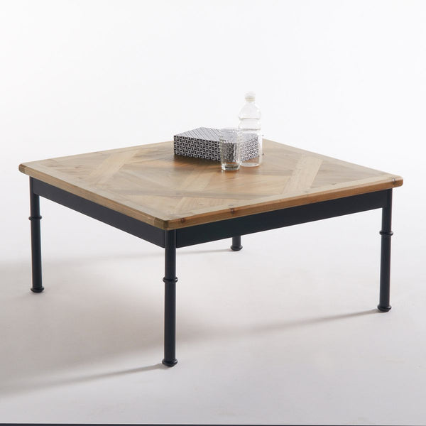 Table basse marquetée Garbet en naturel
