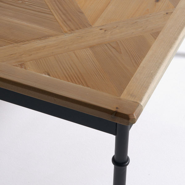 Table basse marquetée Garbet en naturel