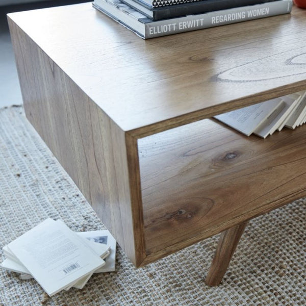 Table basse en bois de mindy 120 ISABY, naturel
