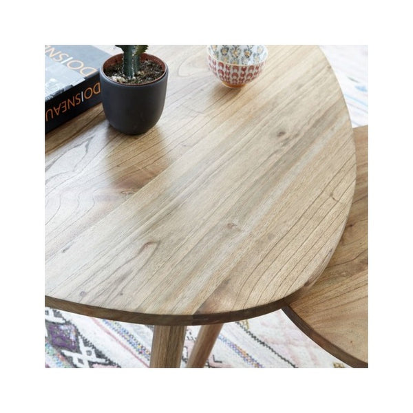 Table basse en bois de mindy 100 ISABY, naturel